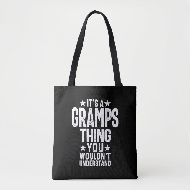 Det är en Gramps Sak | Farfar Gift Tygkasse (Framsida)