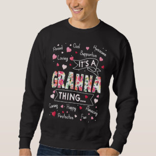 Det är en Granna Sak Ord Cute Grandma Mammor Lång Ärmad Tröja