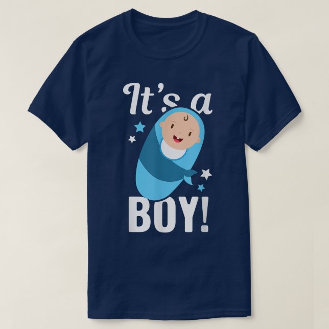 Det är en Gravid och Gender Reveal Announcemen T Shirt (Design framsida)