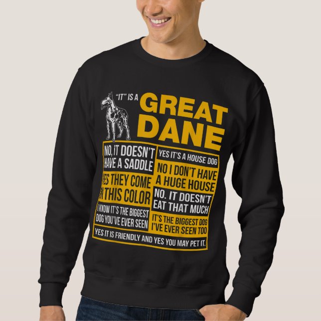 Det är en Great dane-stift Hund älskare Lång Ärmad Tröja (Framsida)
