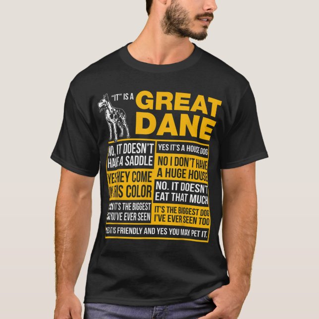 Det är en Great dane-stift Hund älskare T Shirt (Framsida)