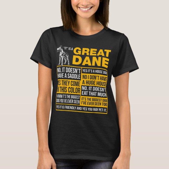 Det är en Great dane-stift Hund älskare T Shirt (Framsida)