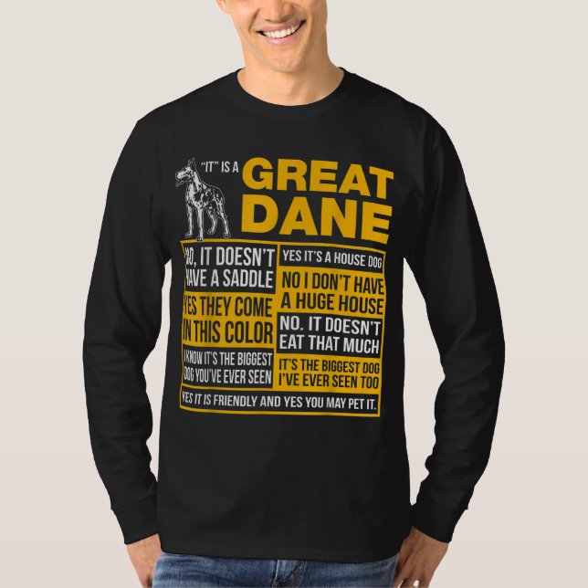 Det är en Great dane-stift Hund älskare T Shirt (Framsida)