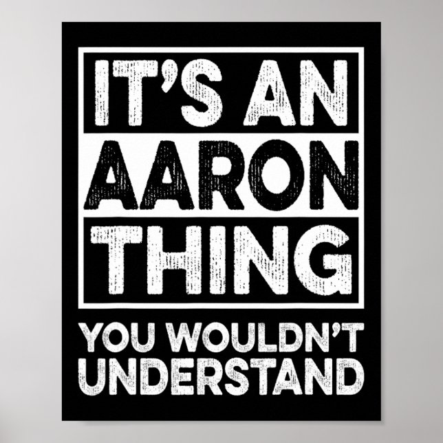 Det är en grej för Aaron, det skulle du inte först Poster (Framsidan)