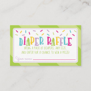Det är en grönt för Sprinkle Baby Shower Diaper Ra Tilläggskort