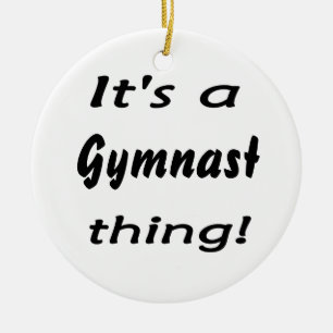 Det är en gymnastsak! julgransprydnad keramik