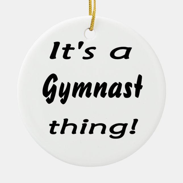 Det är en gymnastsak! julgransprydnad keramik (Framsidan)