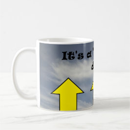 Det är en halv fullt, kaffe mugg