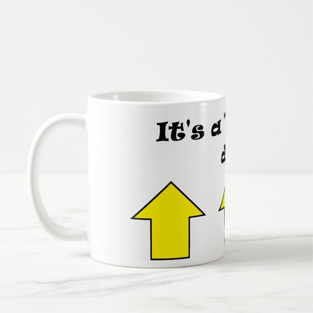 Det är en "halvfylld" dag! kaffemugg (Vänster)