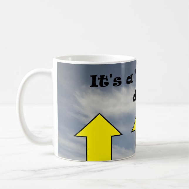 Det är en "halvfylld" dag! kaffemugg (Vänster)