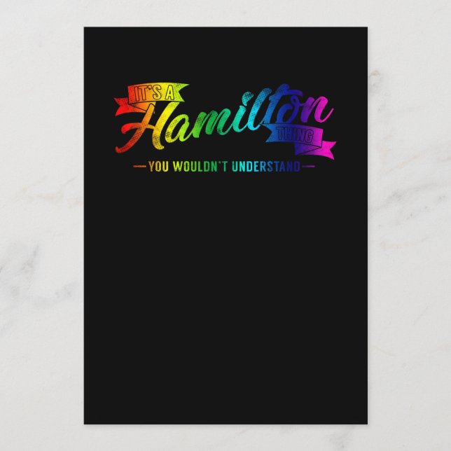 Det är en Hamilton-grej som du inte skulle förstå Inbjudningar (Framsida)