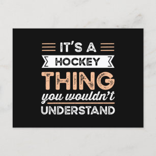 Det är en hockeygrej Roligt sportpresent Vykort