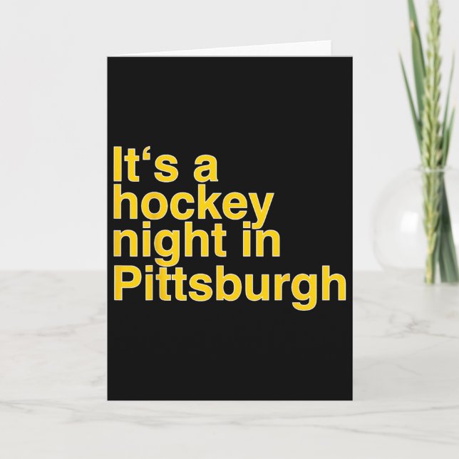 Det är en hockeynatt i Pittsburgh  Kort (Framsida)
