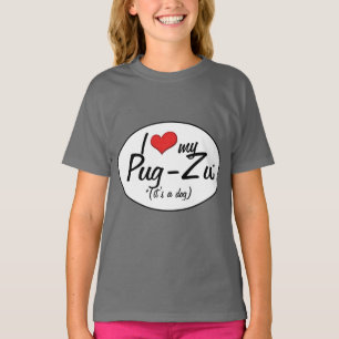 Det är en hund! Jag älskar min Mops-Zu Tee