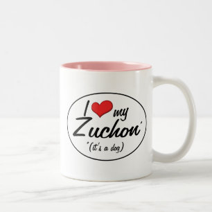 Det är en hund! Jag älskar min Zuchon Två-Tonad Mugg