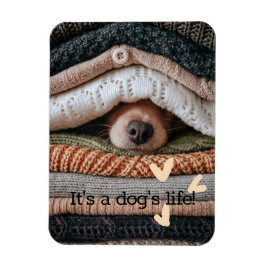 Det är en Hund livs flexibla fotomagnet Magnet