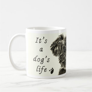Det är en hundlivstid Rolig Schnauzer-valp Konst s Kaffemugg