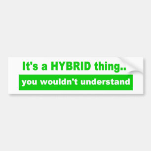 Det är en hybrid- sakbildekal bildekal