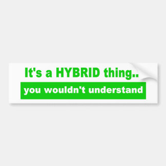 Det är en hybrid- sakbildekal bildekal