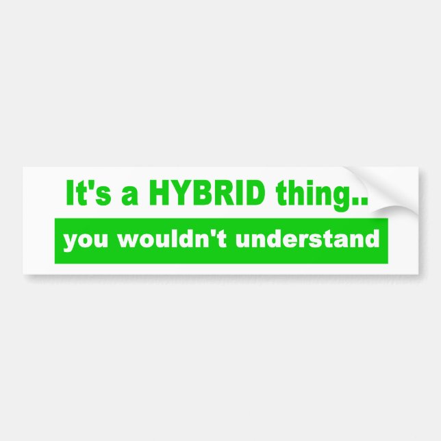 Det är en hybrid- sakbildekal bildekal (Framsidan)