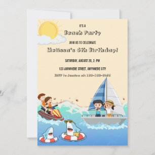 Det är en inbjudan till Beach Party Barns födelsed