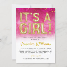 Det är en inbjudan till en babybabyskare för flick