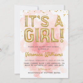 Det är en inbjudan till en babybabyskare för flick