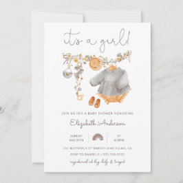 Det är en inbjudan till en Barnkläder-dusch.