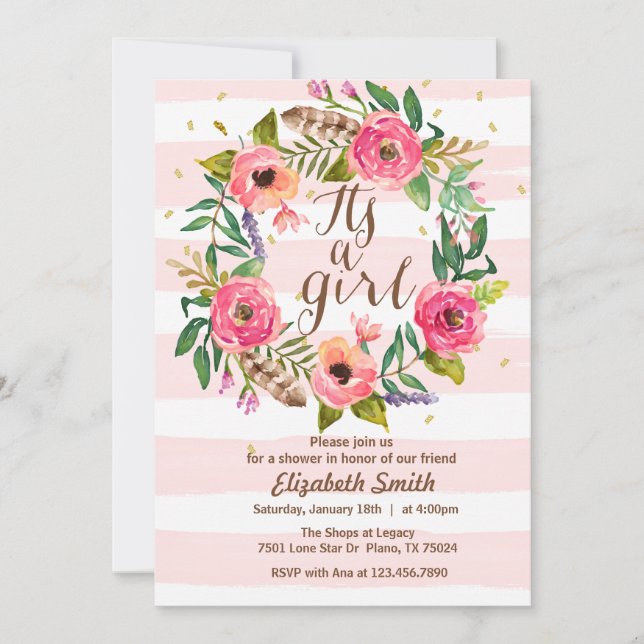 Det är en inbjudan till en flicka-babyåkare (Framsida)