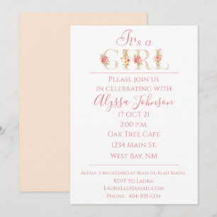 Det är en inbjudan till en liten flicka.