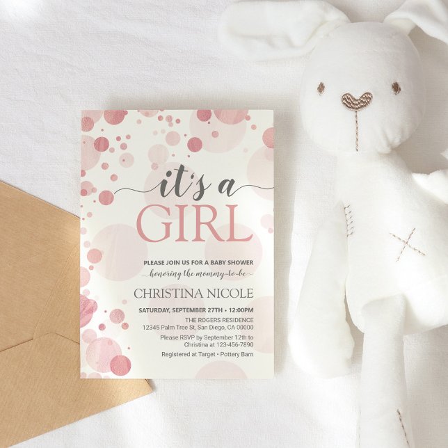 Det är en inbjudan till Rosa på babybabyn. (Skapare uppladdad)