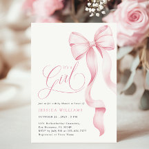 Det är en inbjudan till Rosa Ribbon Baby Shower