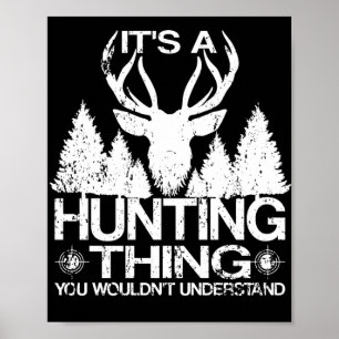 Det är en jakt på Sak Funny Hunter Stag som säger Poster