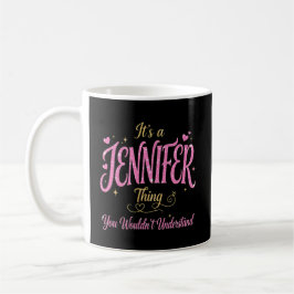 Det är en Jennifer-sak Rosa Guld Kvinnor Present Kaffemugg