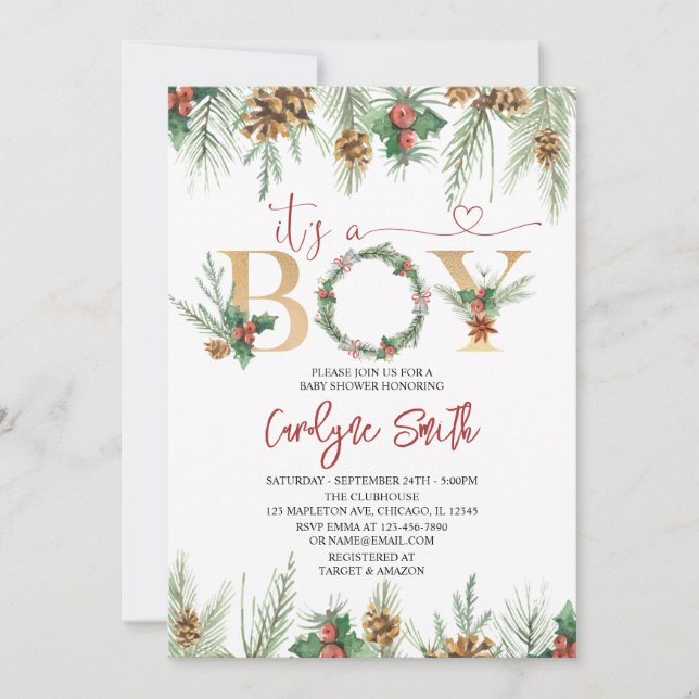 Det är en jokerjugg babyinbjudan. inbjudningar (Framsida)