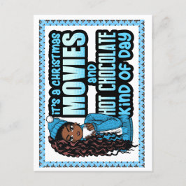 Det är en julfilm och hett choklad. helg vykort