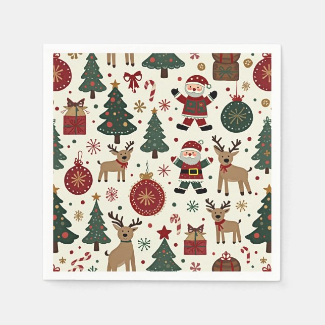 Det är en julnapkin. pappersservett (Framsidan)