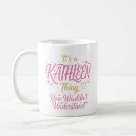 Det är en Kathleen-grej Rosa Guld Kvinnor Present Kaffemugg