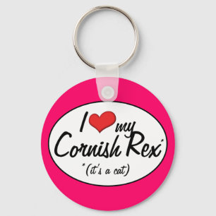 Det är en katt! I Kärlek My Cornish Rex Nyckelring