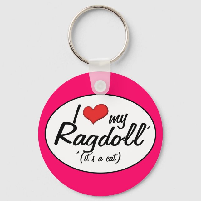 Det är en katt! I Kärlek My Ragdoll Nyckelring (Framsida)