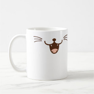 Det är en katt! sly leendekattansikte (Φ ω Φ) Kaffemugg
