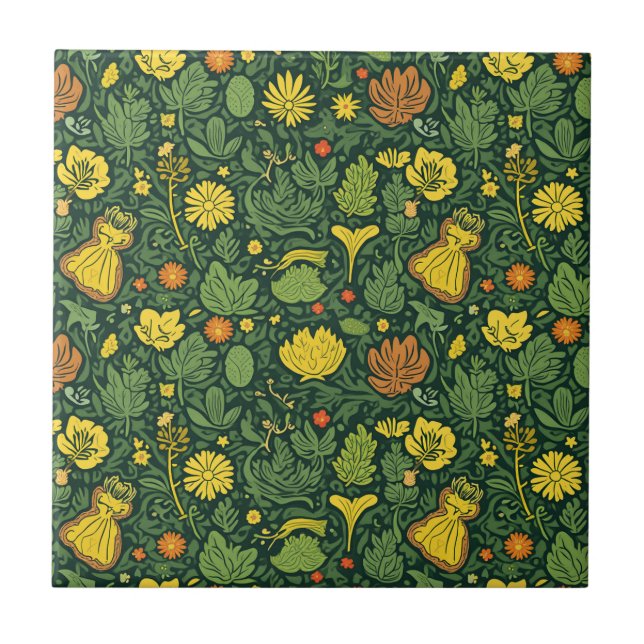 Det är en keramisk bricka. kakelplatta (Framsidan)