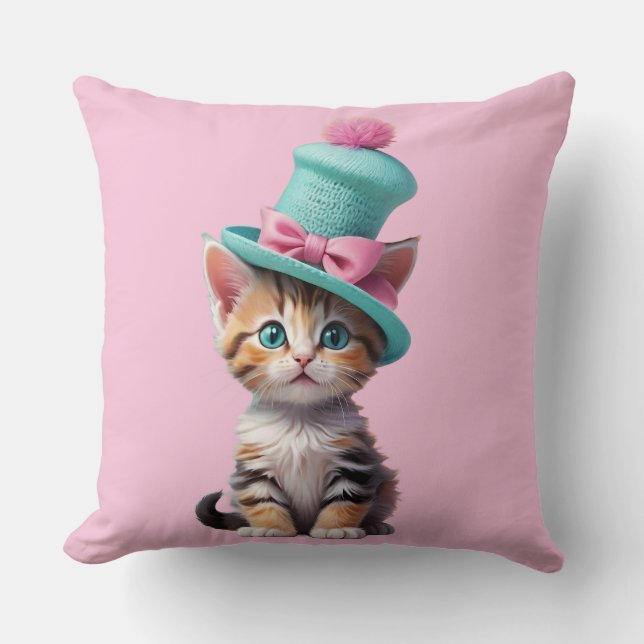 Det är en Kitteh Birthday Kudde (Framsida)