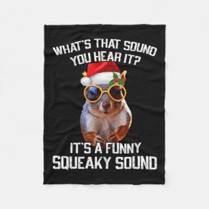 Det är en konstig Squeaky Ljud Julekorre Julafton Fleecefilt