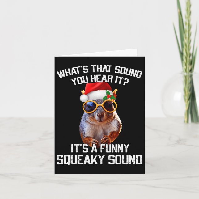 Det är en konstig Squeaky Ljud Julekorre Julafton Kort (Framsida)