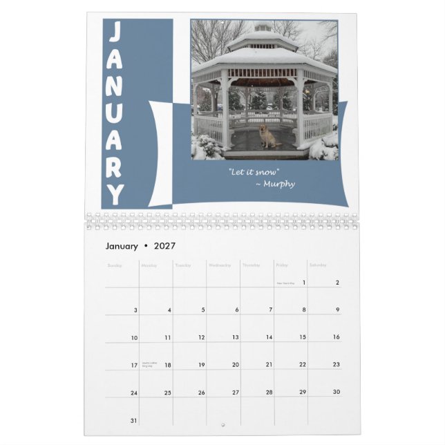 Det är en Lab-värld 12 månader Kalender (Jan 2027)