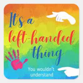 Det är en Lämnat Sak-fästare Fyrkantigt Klistermärke