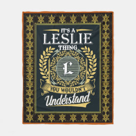 Det är en Leslie Sak du inte kunde förstå Fleecefilt