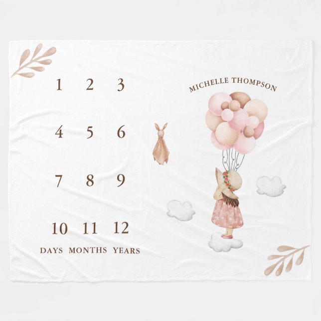 Det är en liten babyfärgad babyskugga för flickor. fleecefilt (Framsidan (Horisontell))