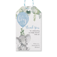 Det är en liten elefantburongdräktighetsetikett